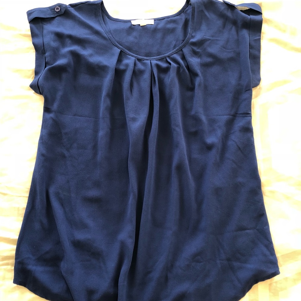 Blue work blouse
